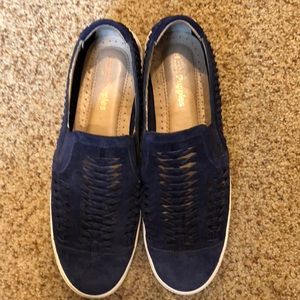Hush Puppies brand Navy Suede Slip-On